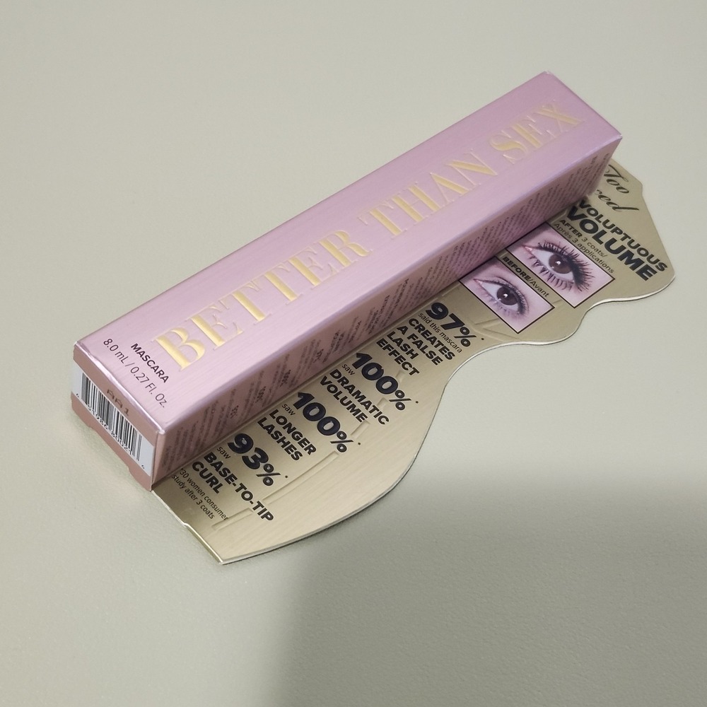 Too Faced Better Than Sex Volumizing Mascara Black .27 oz Full Size NIB - Picture 3 of 7
